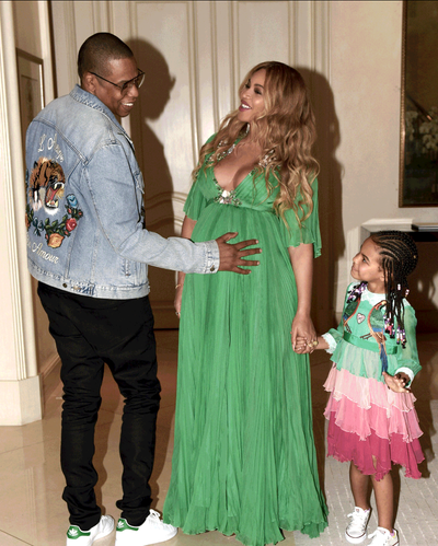 Beyonce and Blue Ivy Step Out in Adorable Gucci Ensembles to ‘Beauty and the Beast’ Premiere